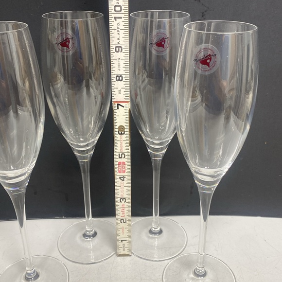Crystal d'Arquis France Mendocino Lead Crystal Champagne Flutes Set of Four - Picture 14 of 17